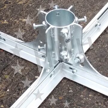 Steel stand / flat roof stand type 2 for poles Ø...