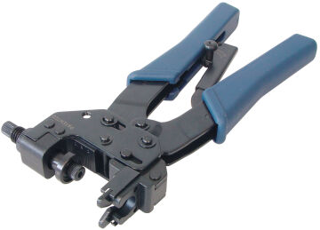 Adjustable compression pliers for F, BNC, IEC and RCA...