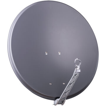 80 cm DUR-line Select 75/80 Alu anthr - Sat antenna with 75/80 cm aluminum reflector, advertising-free (without logo), dark grey / anthracite