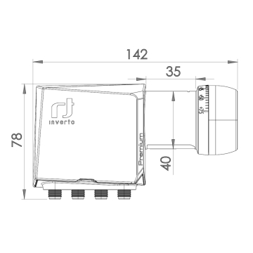 Inverto Premium Quattro Universal LNB / 0,2 dB