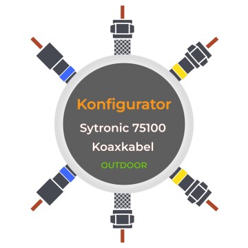 Anfertigung Ihres universellen Anschlusskabels aus UV-stabilem RG6 (7 mm) SAT + BK Hochleistungs- Kabel, 115 dB, 3-fach geschirmt, Class A+, PVC, schwarz