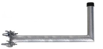 Mast extension / railing mount 55x25 cm, steel, tube Ø 48 mm