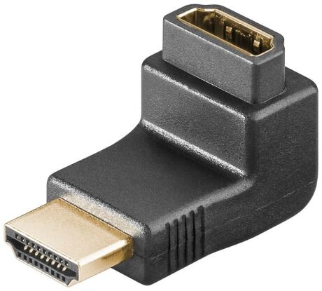 90° adapter HDMI socket (type A) to HDMI plug (type A), wide side