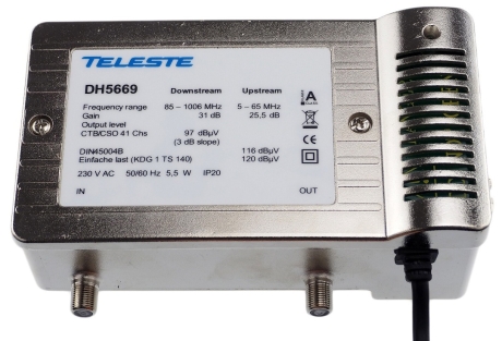 Teleste DH5669 - BK Verstärker 28-31 / RW 25 dB, 1000 MHz, KDG B(3.1)/B(1.1)