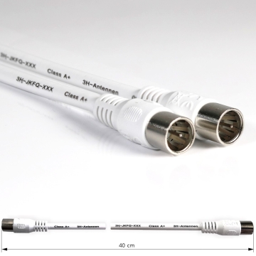 3H-JKFQ-040 - F-Quick jumper cable / patch cable 40 cm PVC white