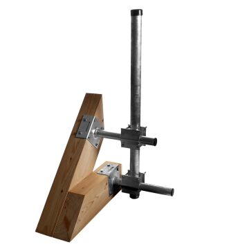 Roof pole mounting kit for rafters