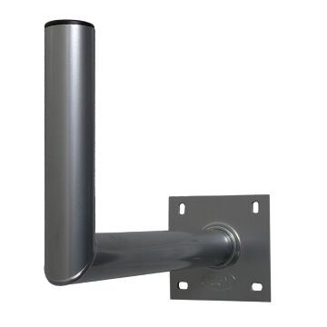 Aluminium wall bracket grey, 25 - 45 cm, tube Ø 50 mm