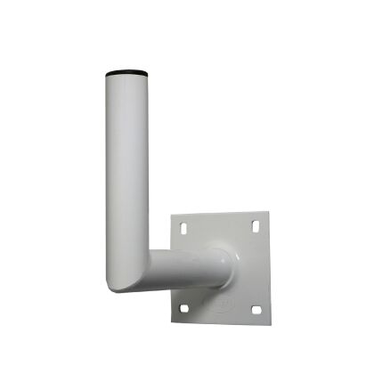 Aluminium Wandhalter weiß, 25 - 45 cm, Rohr-Ø 50 mm