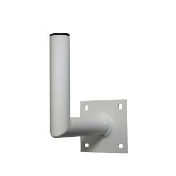 Aluminium wall holder white, 25 - 45 cm, tube Ø 50 mm