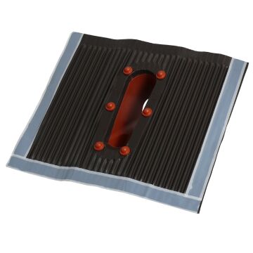 Red XL aluminum roof tile 60x50 cm for poles up to...