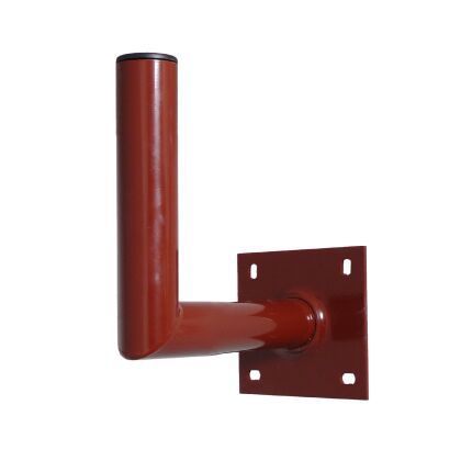 Aluminum wall bracket 25 cm, red, tube Ø 50 mm