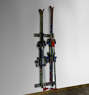 Ski wall holder storage set