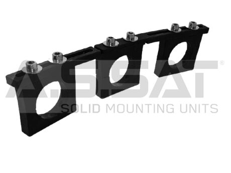 3-way multi-feed holder made of composite plastic