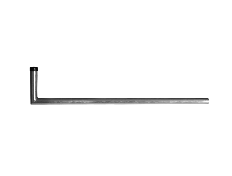 Ø48 mm Stahl Ausleger L-Form | 130 x 25 cm