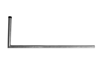 Ø48 mm Stahl Ausleger L-Form | 150 x 50 cm