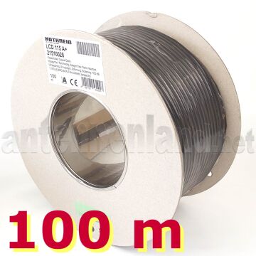 100 m Kathrein LCD 115 A+ coax cable RG6, black, UV-stable, halogen-free, Class A+ (1.13/4.8/6.9 mm)